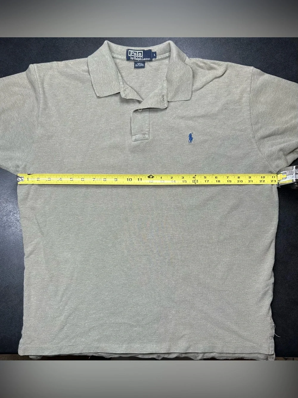 Polo Ralph Lauren Men’s Size L Gray Short Sleeve Polo Shirt VTG 2000s